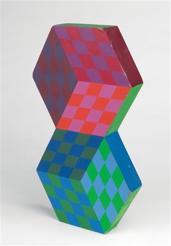 VICTOR VASARELY Two acrylic and wood multiples.